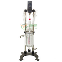 1L 2L 5L Chemical Laboratory Jacketed Glass Reactor With Reflux Device For Sale